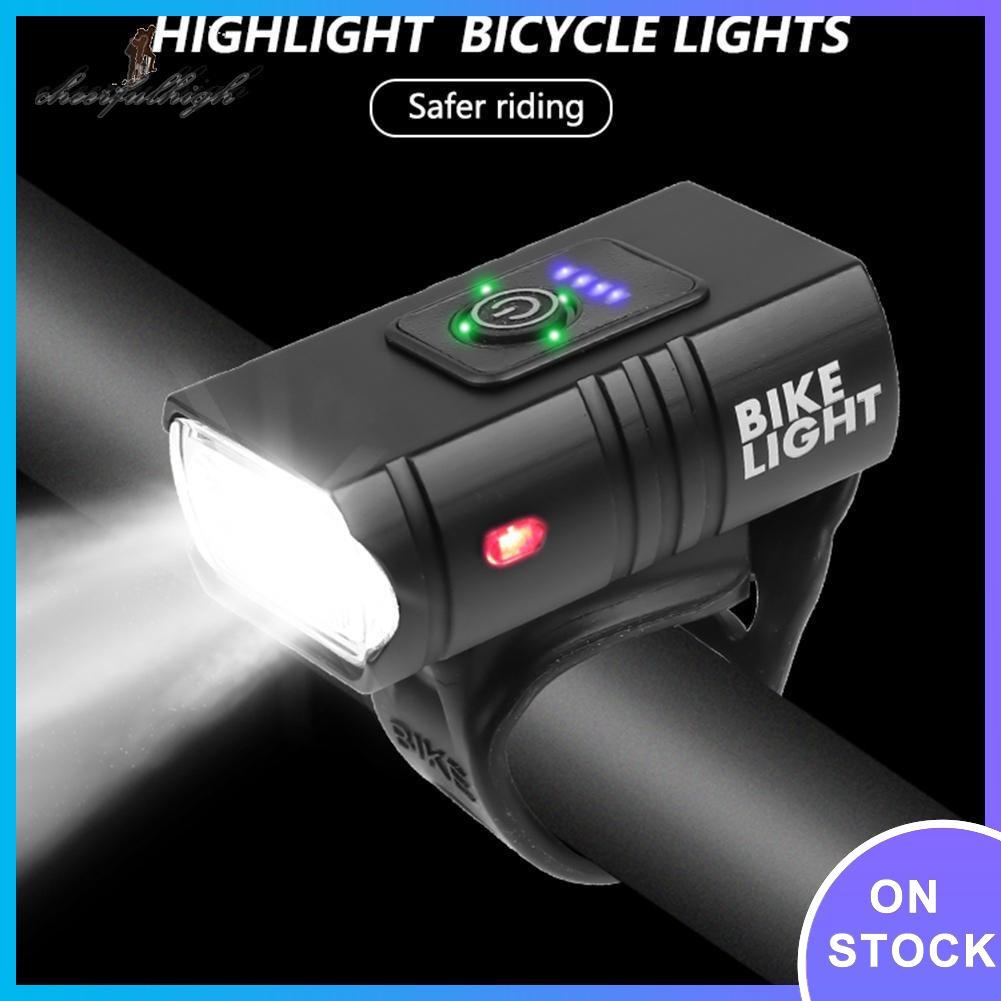 รูปภาพสินค้าแรกของ( Cheerfulhigh ) ไฟหน้าจักรยาน T6 LED 6 โหมด 10W 800Lm แบบชาร์จ USB