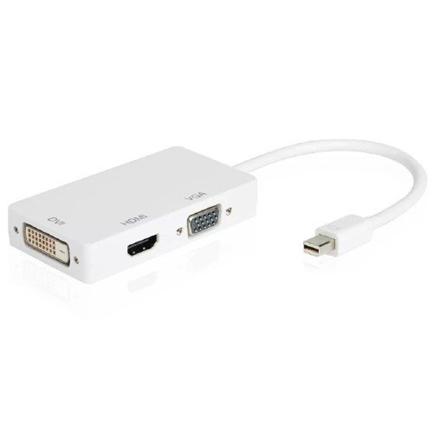 ภาพสินค้าMoonar 3 in 1 Mini DP Displayport Thunderbolt to HDTV DVI VGA Adapter Mini Display Port for MacBook จากร้าน xe.accessories บน Shopee ภาพที่ 3