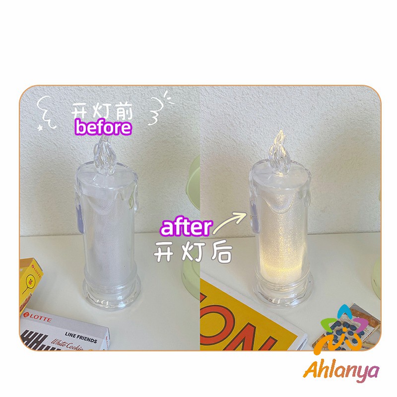 ahlanya-โคมไฟเทียน-led-รูปเทียน-ไฟกลางคืน-โคมไฟตั้งโต๊ะ-led-light