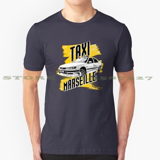 เสื้อยืดผ้าฝ้ายพิมพ์ลาย เสื้อยืด พิมพ์ลายภาพยนตร์ Marseille France Taxi Marseille Peugeot 406 สไตล์วินเทจ 406 Taxi 406 P