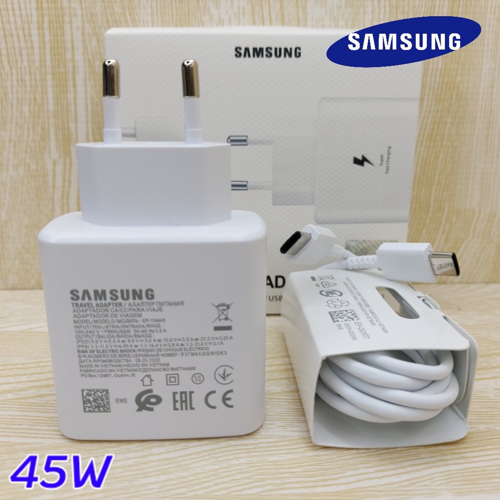 ที่ชาร์จ-samsung-galaxy-s10-lite-45w-usb-c-to-type-c-ซัมซุง-หัวชาร์จ-eu-สายชาร์จ-2เมตร-fast-charge-ชาร์จเร็วด่วน-ของแท้