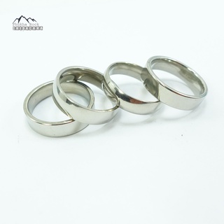 สินค้า R01 แหวนเกลี้ยง แหวนเรียบ แหวนปลอกมีด แหวนสแตนเลส แหวนสแตนเลสแท้ แหวนเสริมดวง ไม่มีลาย หนา 2 มม. หน้ากว้าง 6 มม.
