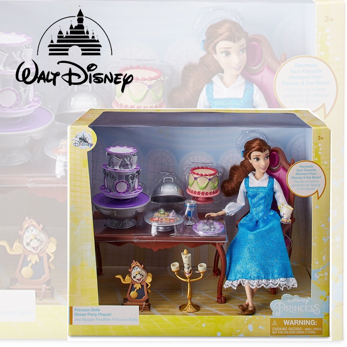 ตุ๊กตา-disney-belle-classic-doll-dinner-party-play-set-beauty-and-the-beast-ราคา-1890-บาท