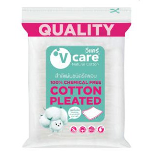v-care-cotton-pleated-วีแคร์-สำลีแผ่นชนิดรีดขอบ-100-แผ่น
