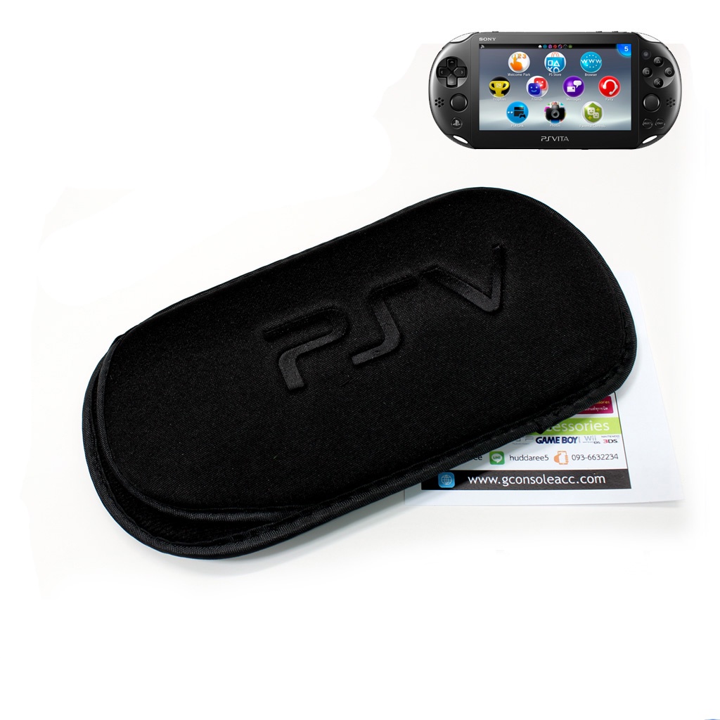 ภาพหน้าปกสินค้าซองผ้า เคส PS Vita 1000, 2000 + แถมฟรีที่สายคล้องแขน, ps vita, psv ใส่ psp vita ได้ด้วย จากร้าน gconsoleacc บน Shopee