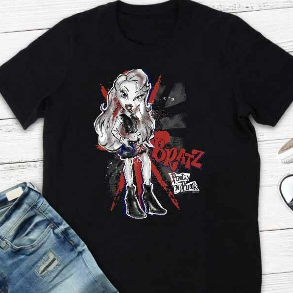 เสื้อยืดสีพื้น-ตุ๊กตา-bratz-meygan-พริตตี้และ-punkz-ภาพบุคคลคลาสสิกของขวัญเสื้อยืด-เสื้อยืด-unis