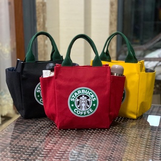 NeW กระเป๋าstarbucks กระเป๋าผ้า กระเป๋าผ้าแคนวาส พร้อมส่งใน