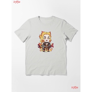 【hot sale】2022 Kimetsu No Yaiba - Rengoku Kyojuro Essential T-Shirt เสื้อยืดพิมพ์ลายการ์ตูนมังงะ ดผ้าเด้ง คอกลม cotton แ