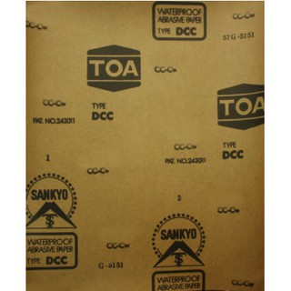 กระดาษทรายน้ำ กระดาษทรายขัดเหล็ก TOA DCC (มีตัวเลือกให้เลือก) จำนวน 1แผ่น