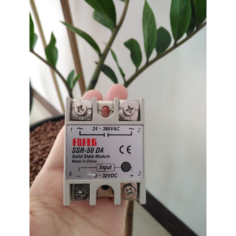 โมดูลตัดต่อวงจร โซลิดสเตตรีเลย์ (DC-AC)50A Solid-state Relay SSR-50DA ...