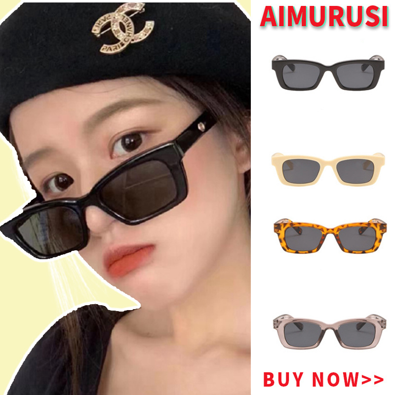 ภาพหน้าปกสินค้า(Aimurusi) พร้อมสต็อก สไตล์เกาหลีย้อนยุคกรอบสี่เหลี่ยมแว่นตากันแดดผู้หญิงเจนนี่วรรคเดียวกันเฉดสีผู้หญิง / ผู้ชาย unisex COD