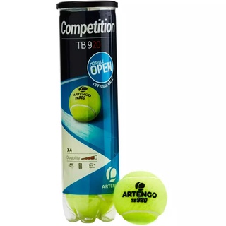 สินค้า ลูกเทนนิส ARTENGO TB920 Tennis Ball (แพ็ค 4 ลูก) สำหรับฝึกซ้อมและแข่งขัน
