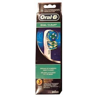 Oral-B Dual Clean Replacement Electric Toothbrush Heads EB417 (White) - 3-Count
