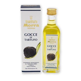 น้ำมันมะกอกไฮโซ ออแกนิค จากเห็ดทรัฟเฟิ้ลดำ อิตาลี โมร่า MORRA TARTUFALBA Italian Black Truffle 55 ml.