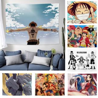 ผ้า tapestry ลายการ์ตูนอนิเมะ One Piece สําหรับตกแต่งห้องนอนห้องนั่งเล่น