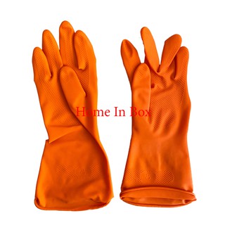 ถุงมือยางสีส้ม PU glove ตรา Star ขนาดมาตรฐาน สำหรับงานทำความสะอาด งานฝีมือ ก่อสร้างและ เอนกประสงค์ ถนอมมือและทนทาน