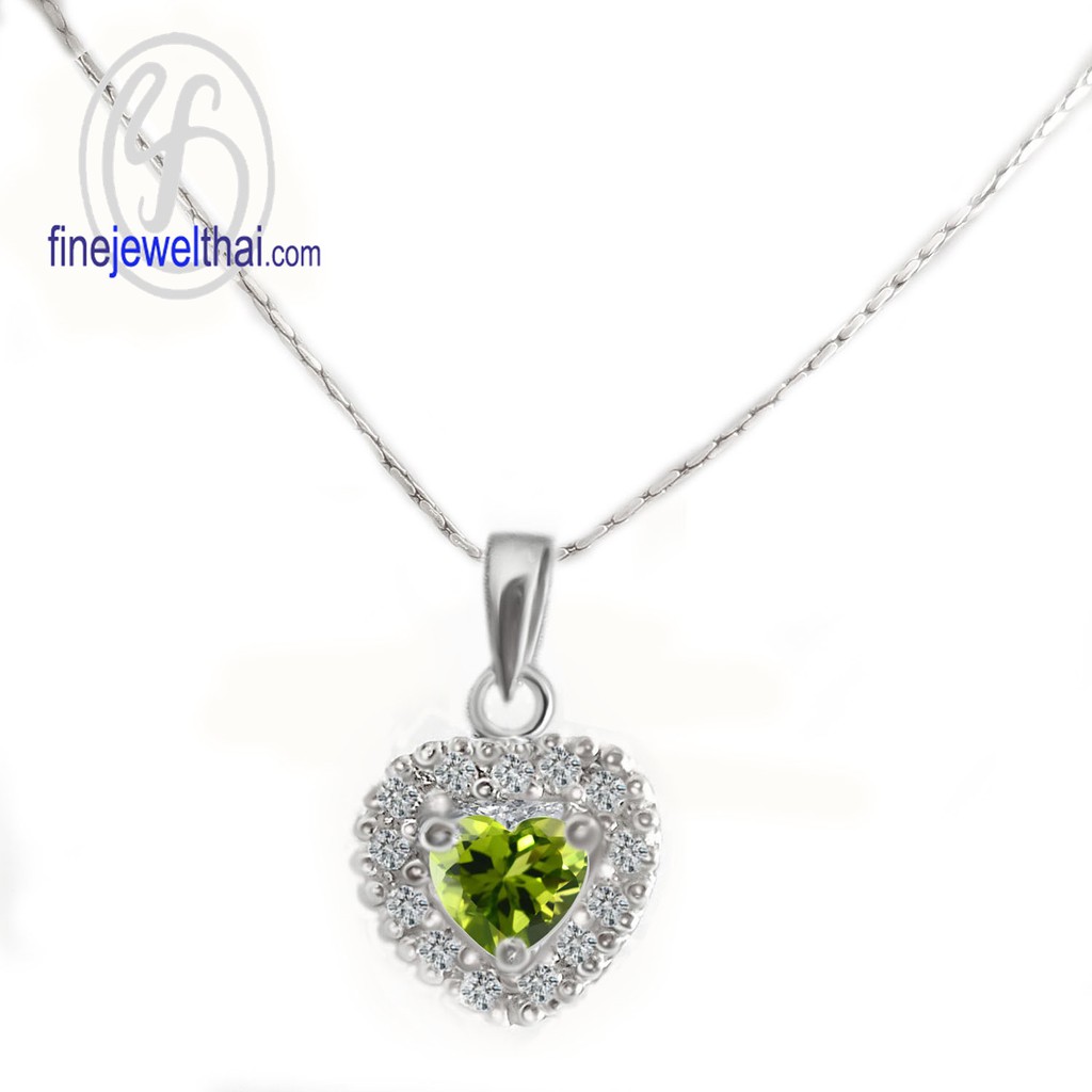 finejewelthai-จี้เพอริดอท-เพอริดอท-จี้พลอย-พลอยประจำเดือนเกิด-peridot-silver-pendant-birthstone-p1082pd00-ราคาต่อชิ้น