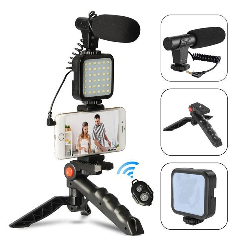 video-making-kit-ay-49-ถ่ายวีดีโอ-ขาตั้ง-ที่จับสมาร์ทโฟน-ไมค์-ไฟ-led-ครบชุดพร้อมถ่าย-vlog