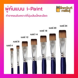 พู่กัน พู่กันแบน sakura i-Paint Flat Brush ปลายแหลมไม่แตกง่าย