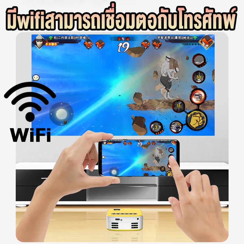 ภาพหน้าปกสินค้าส่งจากกรุงเทพ DaisyMall MINI โปรเจคเตอร์  มินิโปรเจคเตอร์ แบบพกพา 1080P Rigal projector มินิโปรเจคเตอร์ สมาร์ทโปร จากร้าน bkepr0np02 บน Shopee