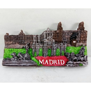 แม่เหล็กติดตู้เย็นนานาชาติสามมิติ รูปแหล่งท่องเที่ยว Marid ประเทศสเปน 3D fridge magnet Marid Spain