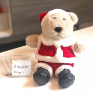 Starbucks Bearista Bear No.12 Santa(christmas) 2000 หมีสตาร์บัคชุดซานตร้า