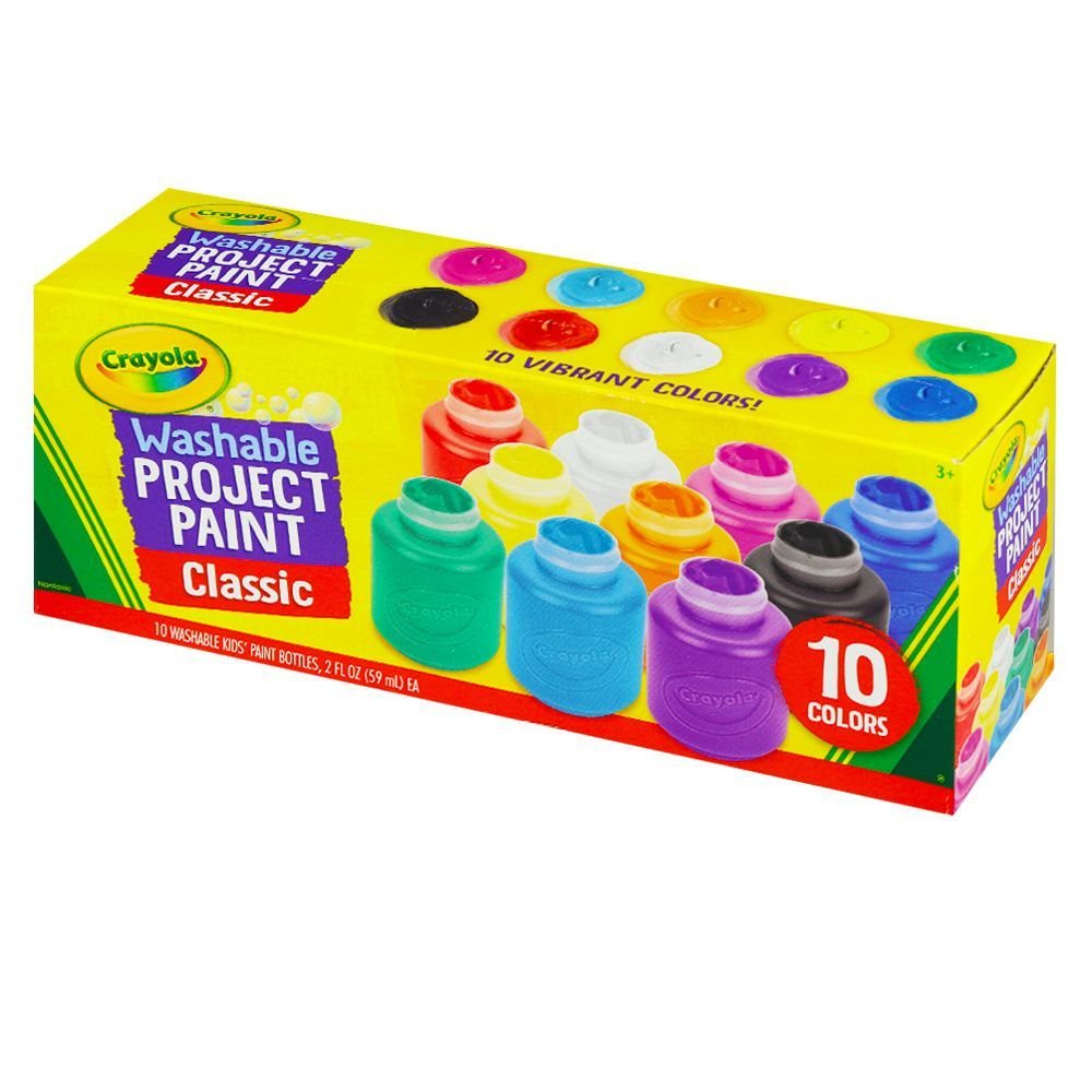 artwork-washable-project-paint-crayola-10-colors-stationary-equipment-home-use-งานศิลปะ-สีน้ำล้างออกได้-crayola-10-สี-อุ
