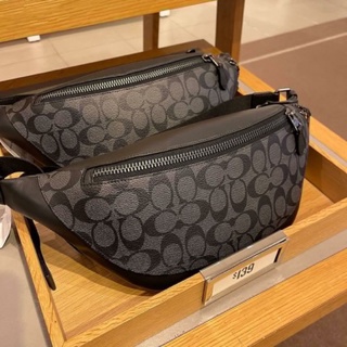 ภาพขนาดย่อของภาพหน้าปกสินค้าพร้อมส่ง แท้  100% New Coach คาดอก ผู้ชาย WARREN BELT BAG IN SIGNATURE CANVAS (COACH F78777) CHARCOAL จากร้าน pinyada.d บน Shopee