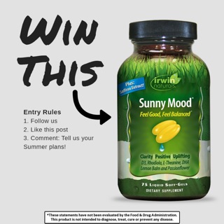 💥per order💥🇺🇸 Irwin Naturals Sunny Mood, 75 Liquid Soft-Gels