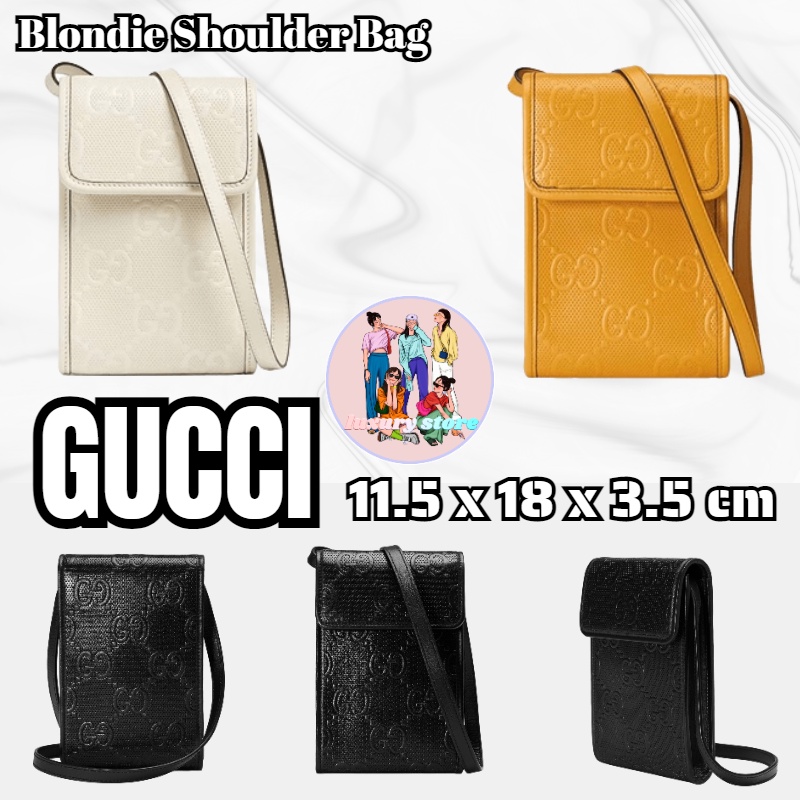 gucci-gucci-กระเป๋าโทรศัพท์มือถือ-กระเป๋าใส่เหรียญ-หนังลายนูน-รูปแบบใหม่-แท้100-กระเป๋าเมสเซนเจอร์