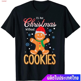 เสื้อยืดโอเวอร์ไซส์ เสื้อยืดผู้ชายและผู้หญิง Christmas Cookies T-Shirt Popular T-shirtsS-4XL