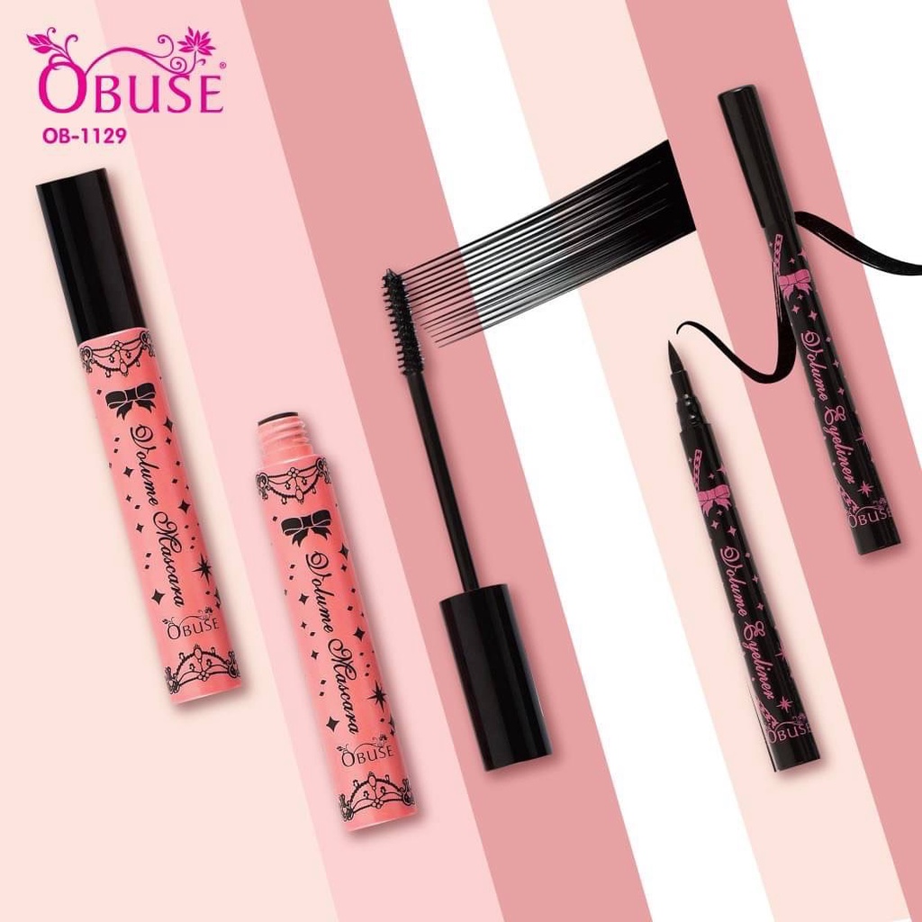 ob-1129-obuse-eyeliner-amp-mascara-โอบิวซ์-อายไลเนอร์และมาสคาร่า-อายไลเนอร์ชนิดน้ำ-แห้งเร็ว