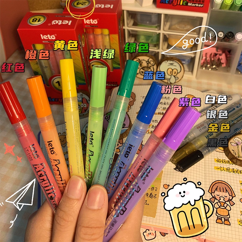ปากกามาร์กเกอร์อะคริลิค-ไม่ซีดจาง-สําหรับวาดภาพกราฟฟิติ-diy