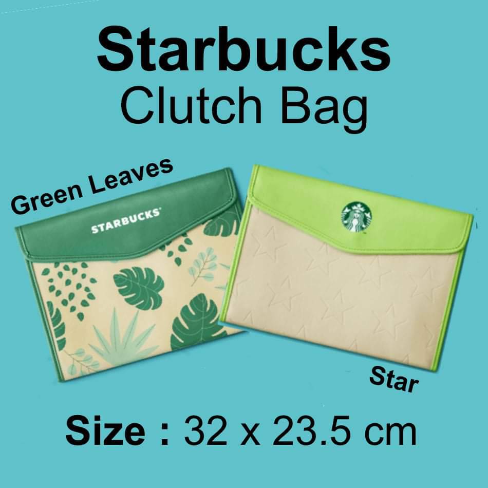 ภาพหน้าปกสินค้ากระเป๋าสตาร์บัคส์ Starbucks Clutch ฺBag สตาร์บัคคลัชท์ กระเป๋า Starbuck Bag จากร้าน opulence999 บน Shopee
