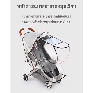 ภาพขนาดย่อของภาพหน้าปกสินค้าพร้อมส่งที่ไทย ️พลาสติกคลุมรถเข็นเด็ก มีซิปและช่องระบายอากาศ จากร้าน mamamilanoshop บน Shopee ภาพที่ 2