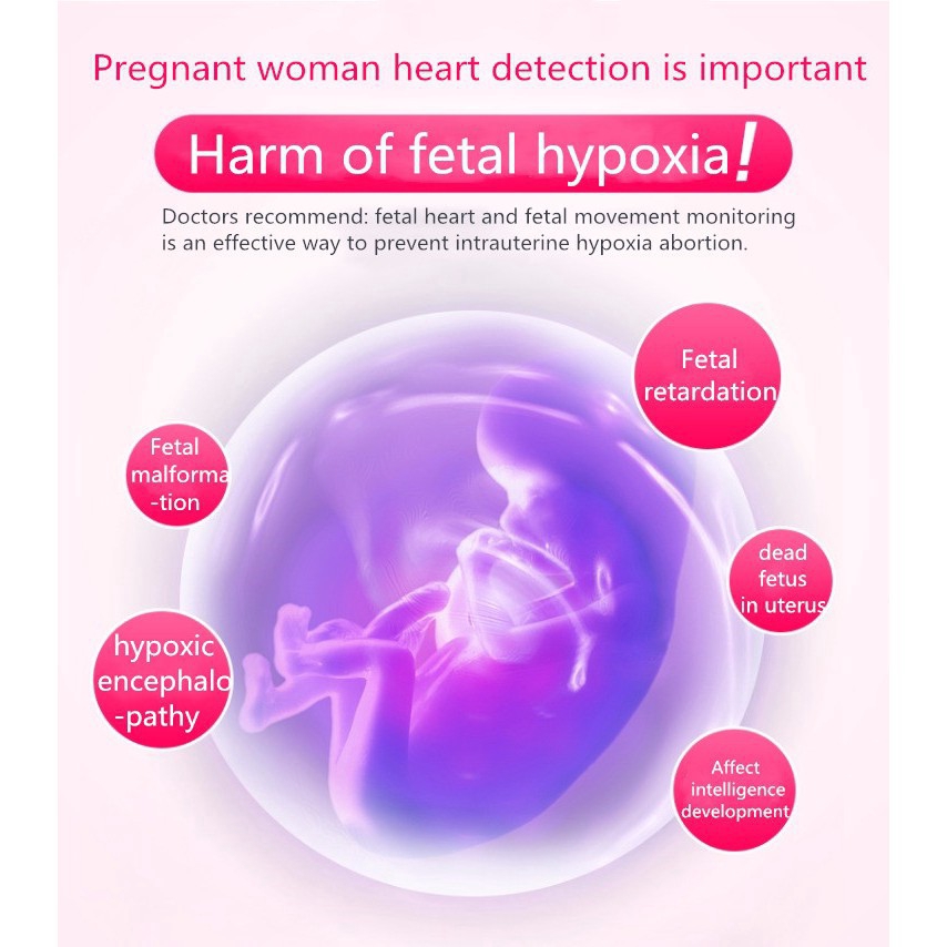 แบบพกพาของทารกในครรภ์-doppler-หน้าจอแอลซีดีอัตราการเต้นหัวใจทารกอุปกรณ์หญิงตั้งครรภ์ทางการแพทย์ที่บ้านอัตราทารกในครรภ์