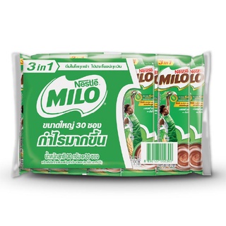 Milo 3in1 Activ-Go Chocolate Malt Powder ไมโล แอคทีฟ-โก เครื่องดื่มปรุงสำเร็จมอลต์สกัด รสช็อกโกแลต 30x23กรัม