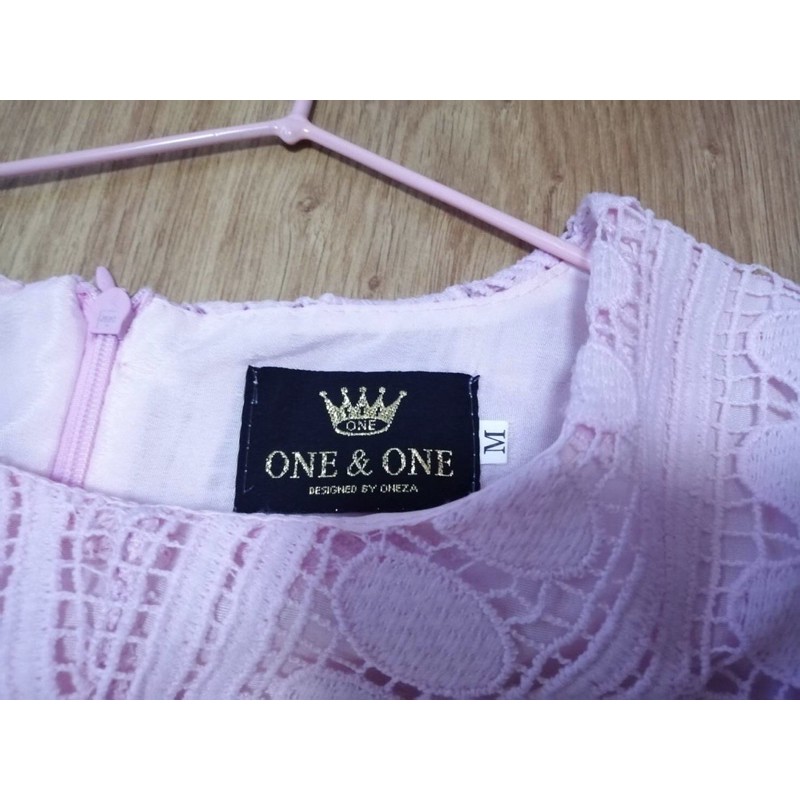 จั้มสั้นลูกไม้-สีชมพู-งานป้าย-one-one-size-m