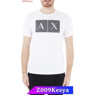 Tee Z009Kesya เสื้อยืดสีพื้น AX Armani Exchange Mens Crew Neck Logo Tee discount Armani ExchangeL+: