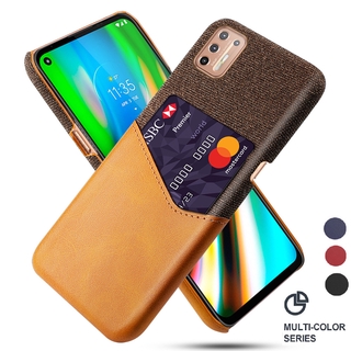 Motorola Moto G9 Plus Play G8 G7 Power G6 G5S Luxury Leather Fabric Card Slot Shockproof Business Wallet Thin Cover