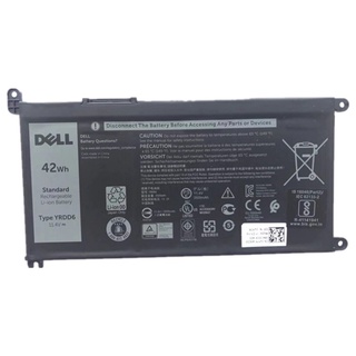 พรีออเดอร์รอ10วัน Battery DELLของแท้ YRDD6 B07DFK12MV FW8KR RRJDX 9W9MX ประกัน 6 เดือน