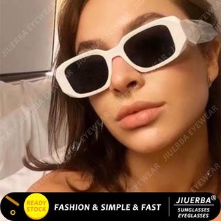 สินค้า (JIUERBA)COD 2021 ใหม่มาถึง Western สี่เหลี่ยมผืนผ้า Cat Eye แว่นตากันแดดผู้หญิง Candy สีรูปไข่แว่นตากันแดดสไตล์เรโทร