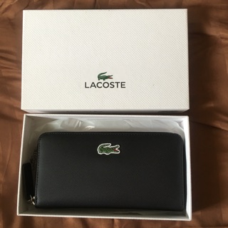 กระเป๋าตังค์ Lacoste มือ1 ของแท้ สีดำใบยาว