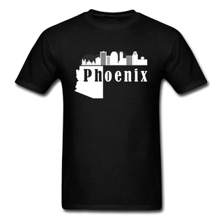 [S-5XL] ใหม่ เสื้อยืดลําลอง ผ้าฝ้ายแท้ แขนสั้น คอกลม พิมพ์ลาย Phoenix Arizona State Urban แฟชั่นสําหรับผู้ชาย ของขวัญ