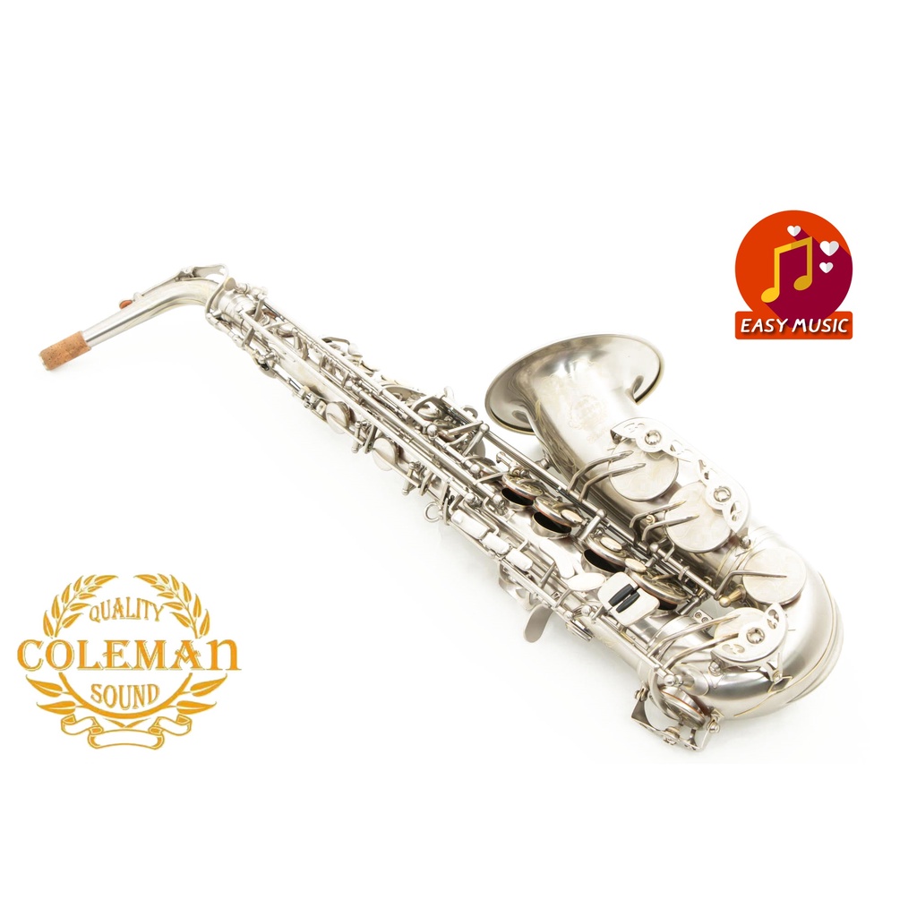แซกโซโฟน-saxophone-alto-coleman-clc-554a-matt-nickel-sliver-plated