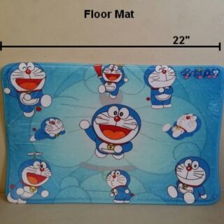 พรมเช็ดเท้า สี่เหลี่ยม ลาย โดราเอม่อน Doraemon ขนาด 22x15 นิ้ว