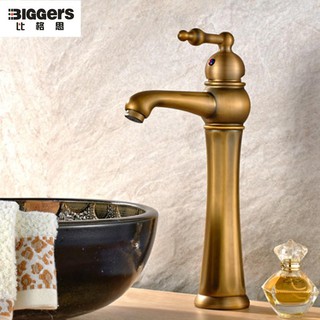 ก๊อกน้ำอ่างล้างหน้า ก๊อกน้ำในห้องน้ำ วัสดุทองเหลืองอย่างดี สีทองสำริด ส่งฟรี