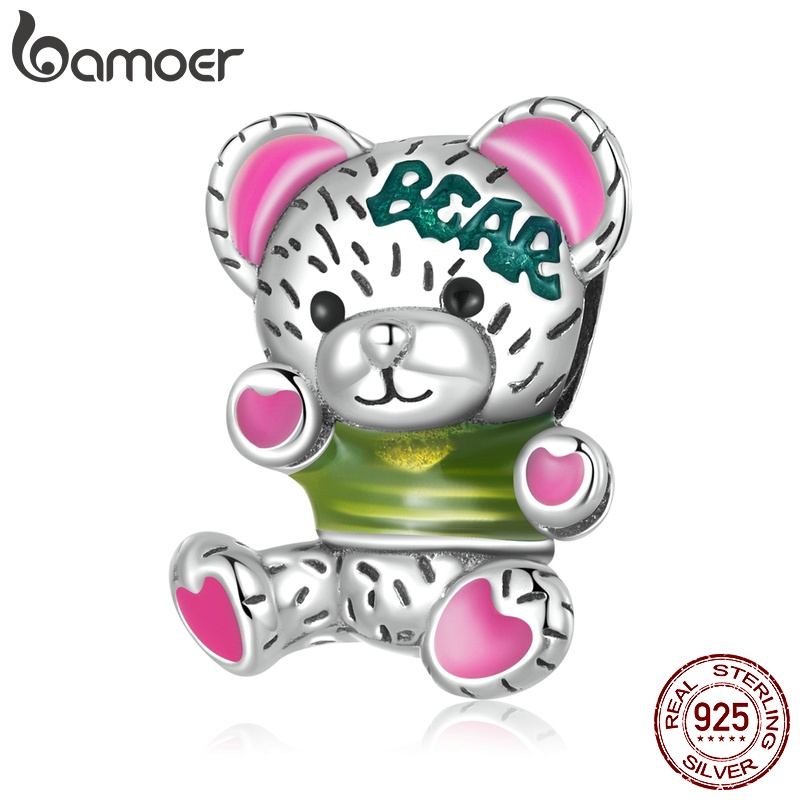 bamoer-จี้ตุ๊กตาหมีนีออน-เงิน-925-อุปกรณ์เสริม-สําหรับสร้อยข้อมือ-สร้อยคอ-scc2231