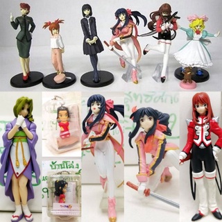 (แท้/กาชาปอง/มือ2) Bandai Sakura Wars HGIF Part 3 Gashapon Figure,2 Keychain 1998 Sega Figure Mint Orihime​ Kasumi Fujii