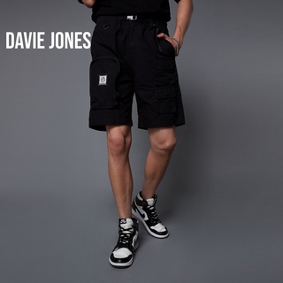 ภาพหน้าปกสินค้าDAVIE JONES กางเกงขาสั้น ผู้ชาย เอวยางยืด สีดำ Elasticated Shorts in black SH0010BK ซึ่งคุณอาจชอบราคาและรีวิวของสินค้านี้
